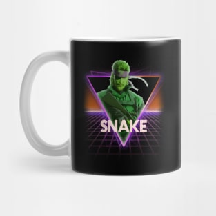 Metal Gear Solid Snake Retro 80s Neon Landscape Mug